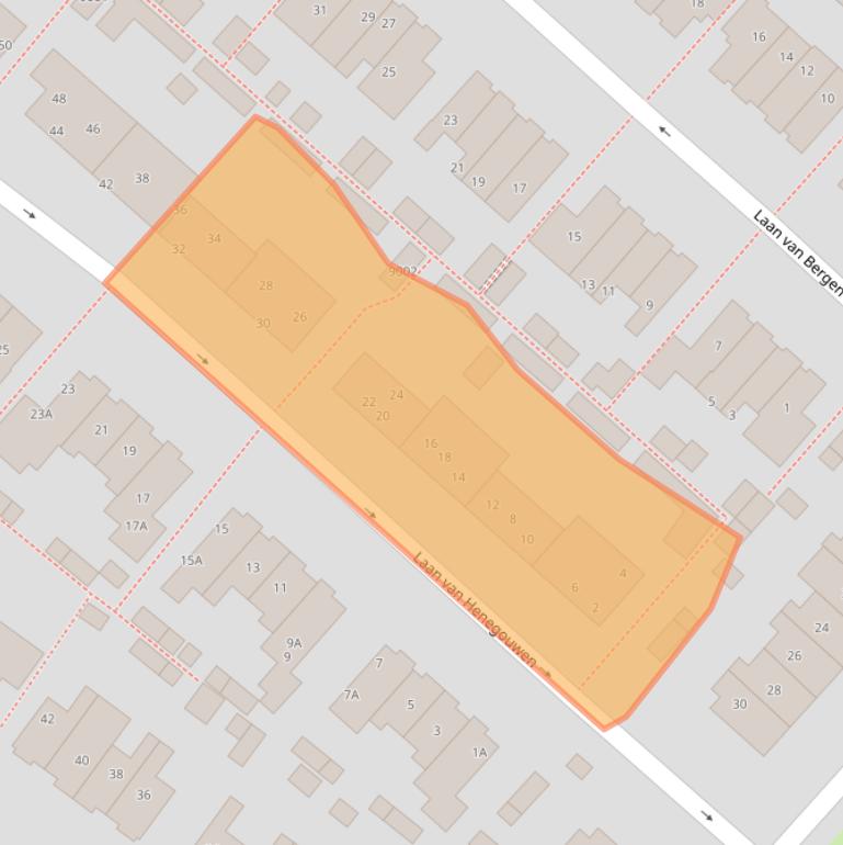 Kaart van postcodegebied 3703TD.