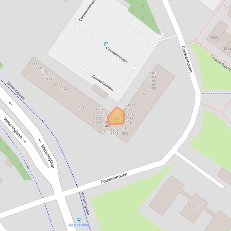 Kaart van postcodegebied 3703VB.