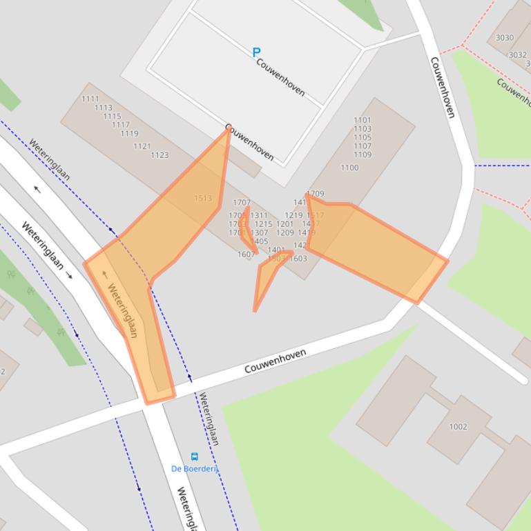 Kaart van postcodegebied 3703VE.