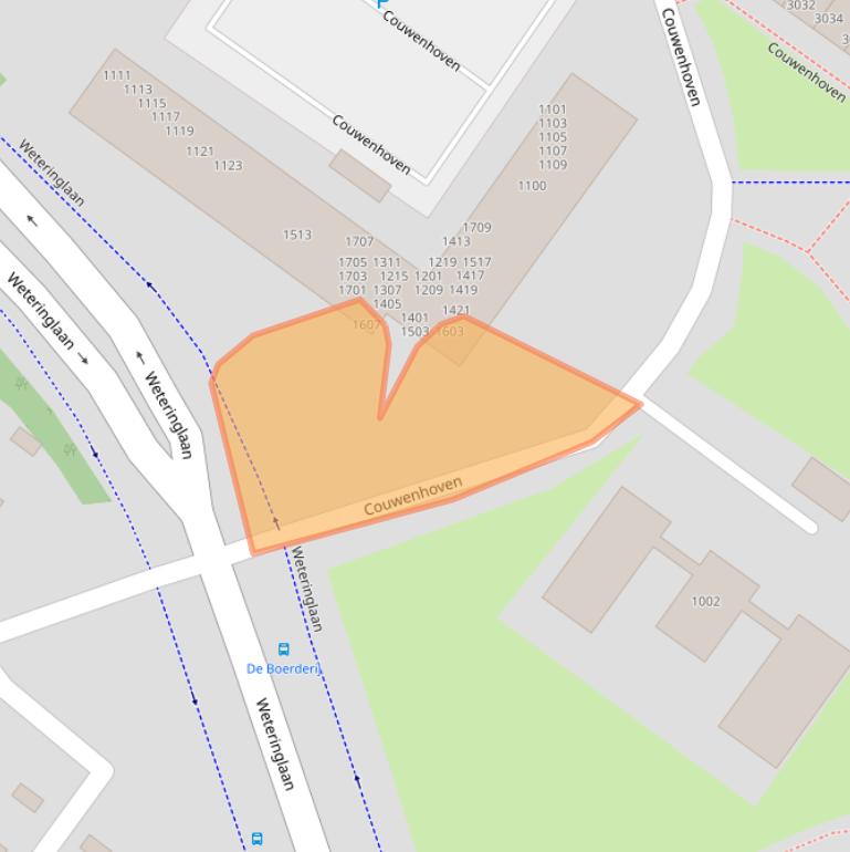 Kaart van postcodegebied 3703VG.