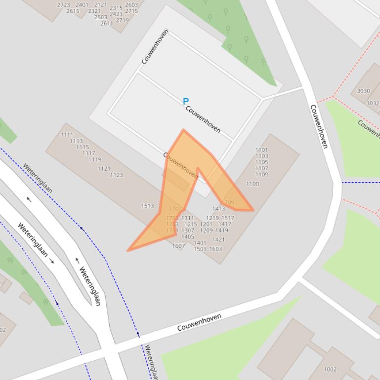 Kaart van postcodegebied 3703VH.