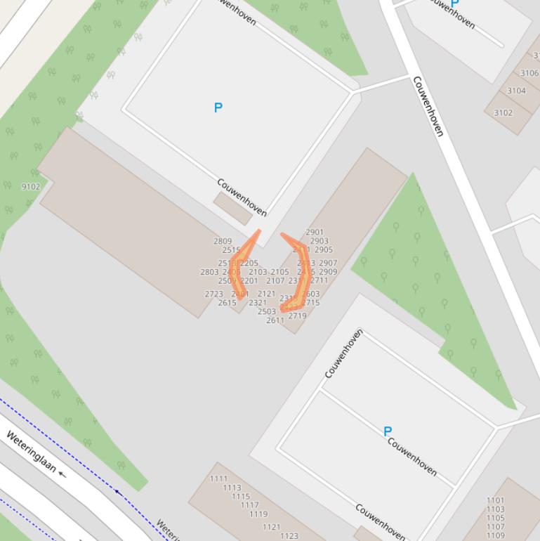 Kaart van postcodegebied 3703VM.