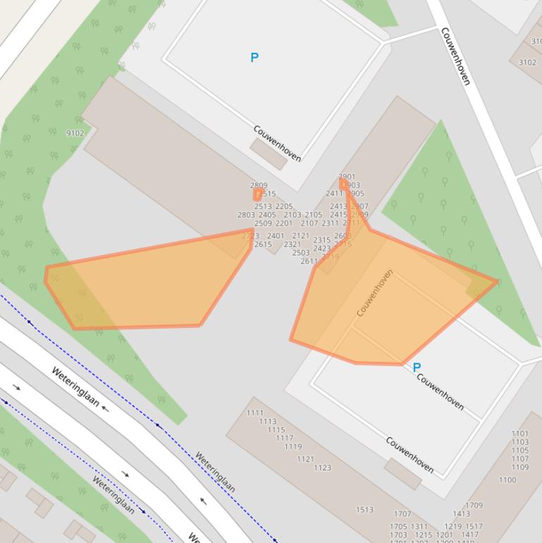 Kaart van postcodegebied 3703VR.