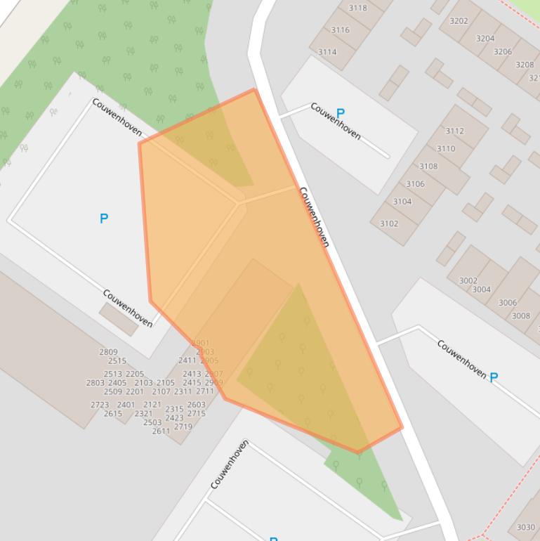 Kaart van postcodegebied 3703VT.