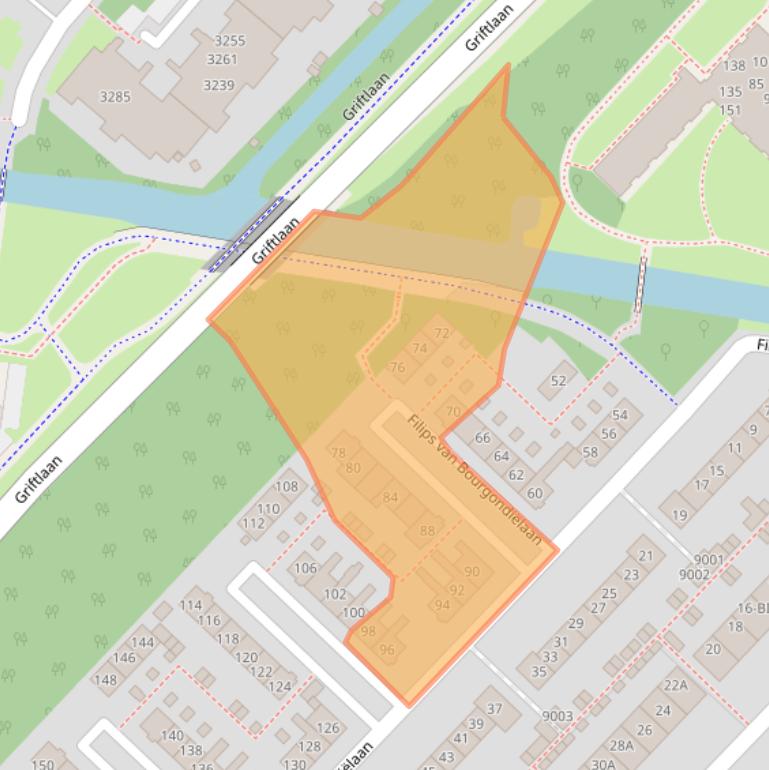 Kaart van postcodegebied 3703XD.