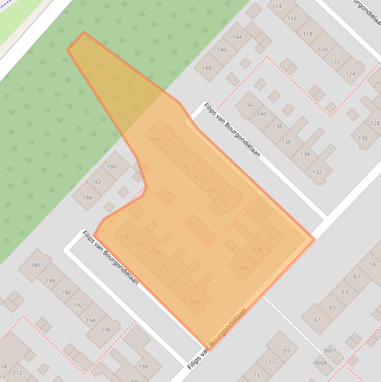 Kaart van postcodegebied 3703XH.