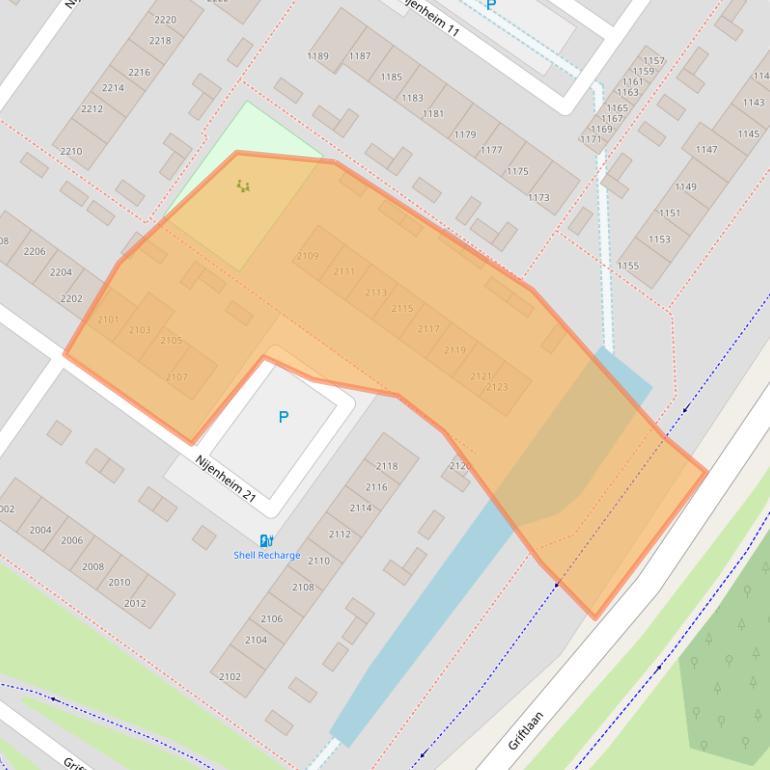 Kaart van postcodegebied 3704AJ.