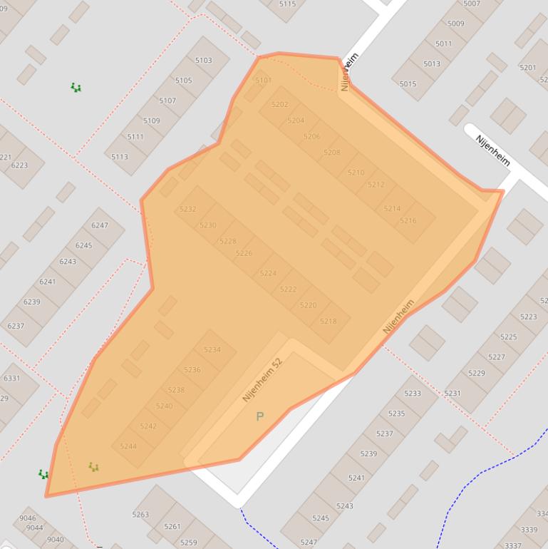 Kaart van postcodegebied 3704BE.