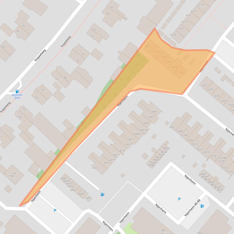 Kaart van postcodegebied 3704BP.