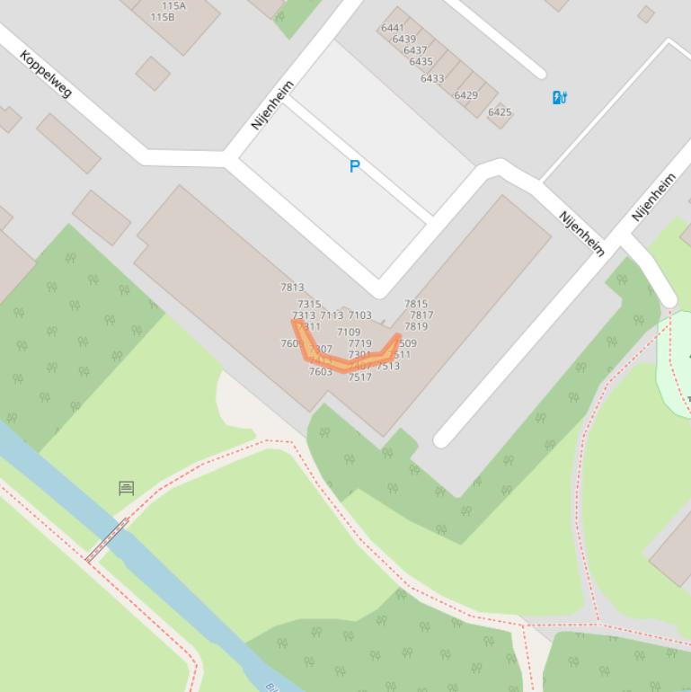 Kaart van postcodegebied 3704BW.