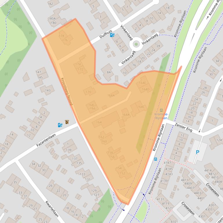 Kaart van postcodegebied 3704DX.