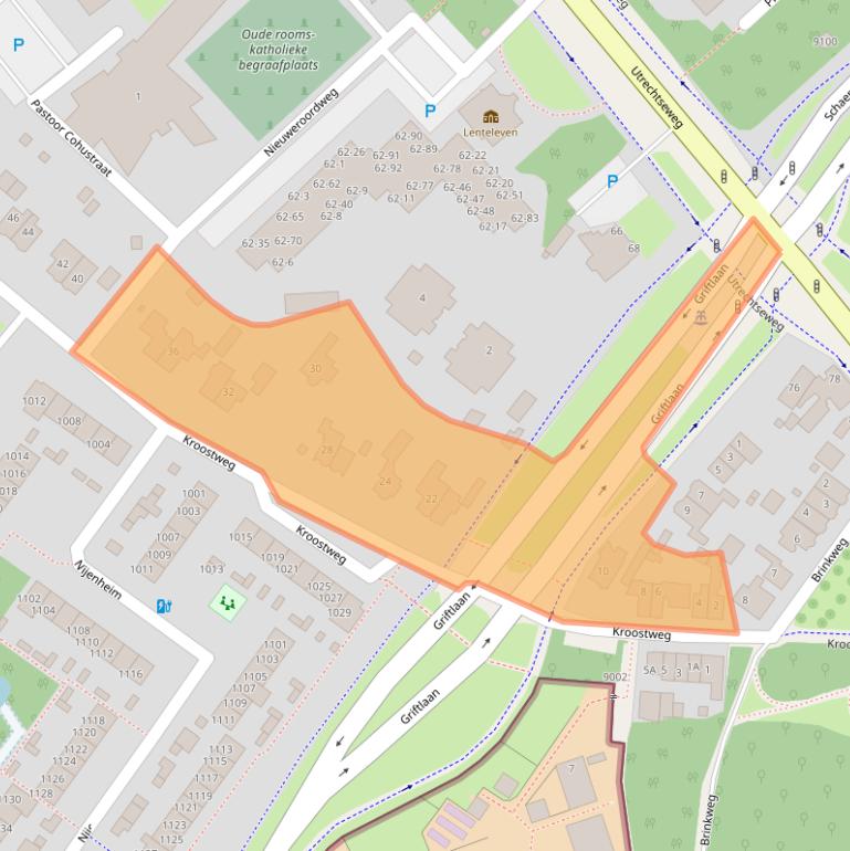 Kaart van postcodegebied 3704ED.