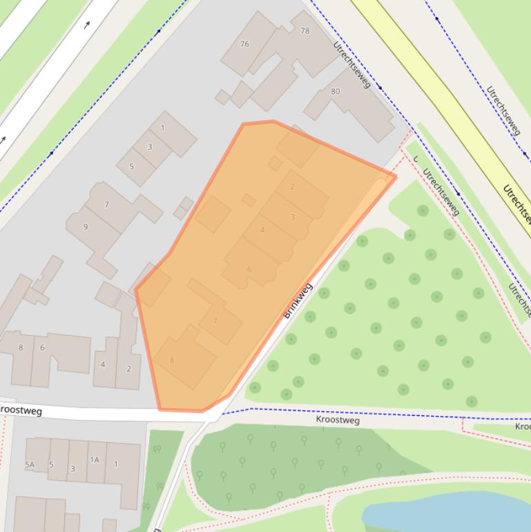 Kaart van postcodegebied 3704EK.