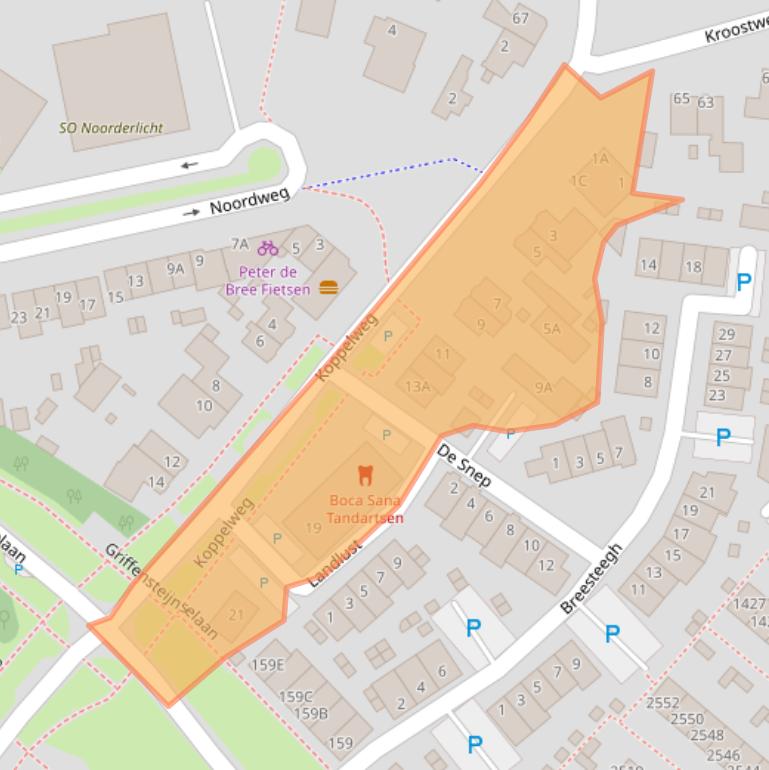 Kaart van postcodegebied 3704GD.