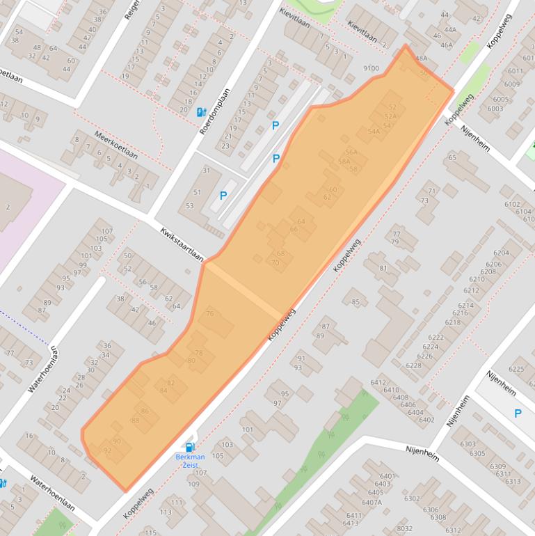 Kaart van postcodegebied 3704GJ.