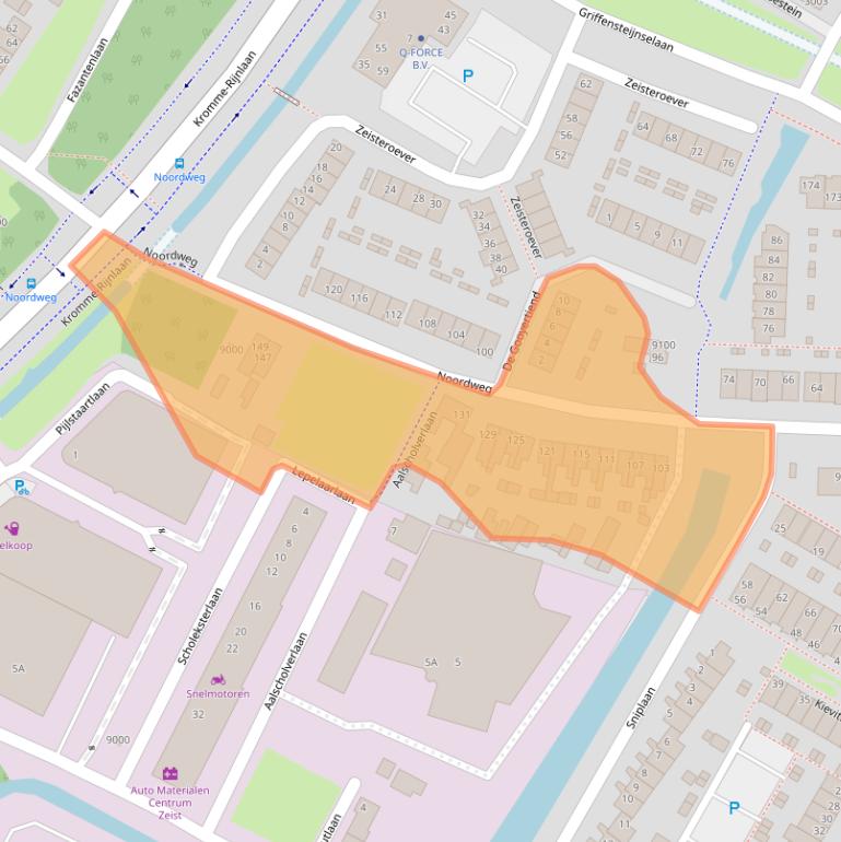 Kaart van postcodegebied 3704GM.