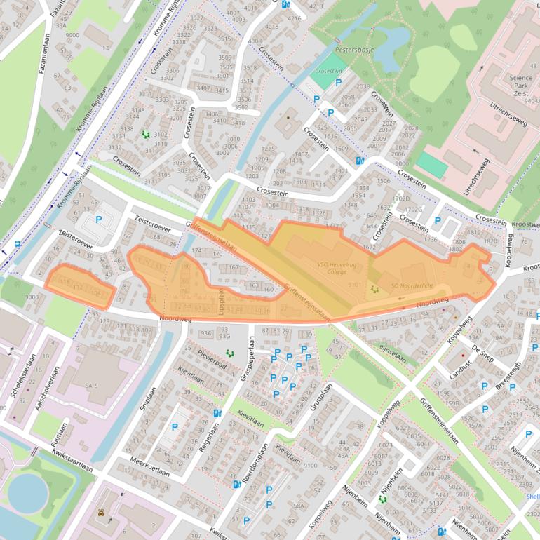 Kaart van postcodegebied 3704GN.