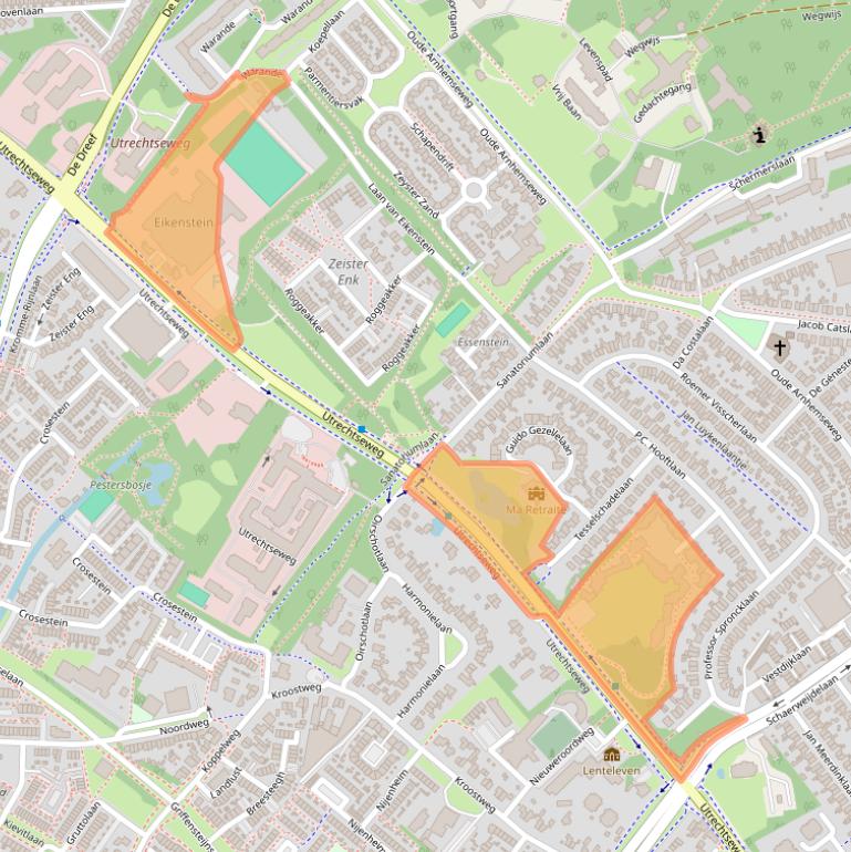 Kaart van postcodegebied 3704HB.