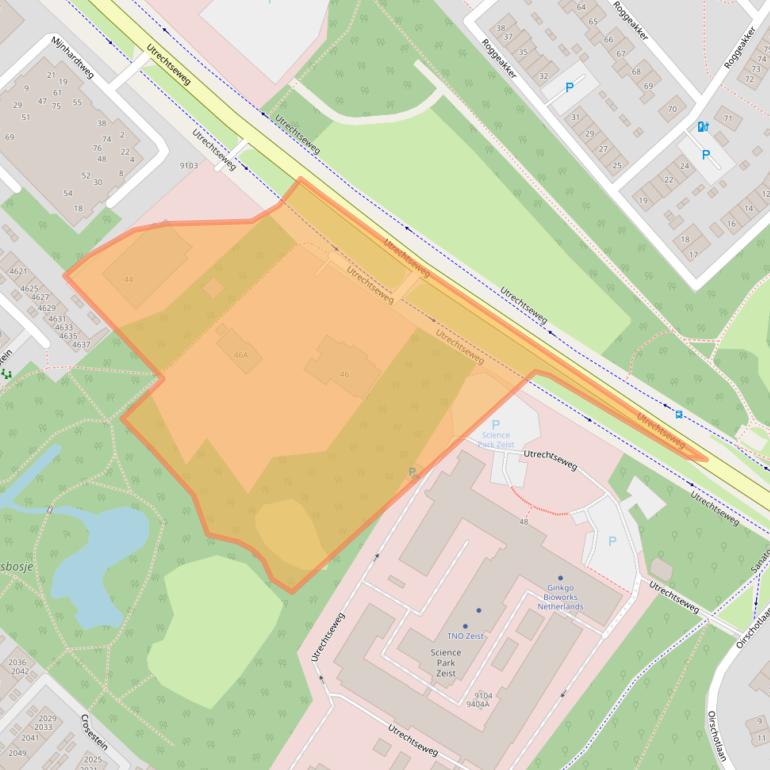 Kaart van postcodegebied 3704HD.