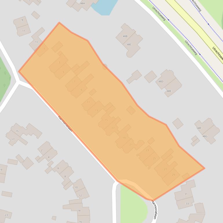 Kaart van postcodegebied 3704HG.