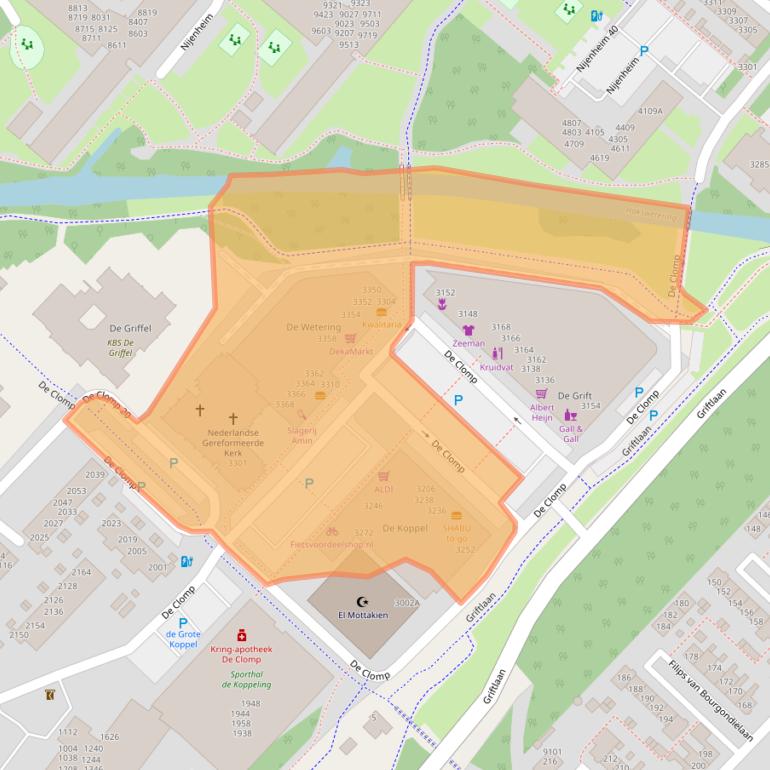 Kaart van postcodegebied 3704KB.