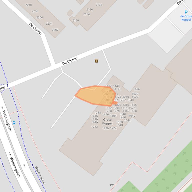 Kaart van postcodegebied 3704KJ.