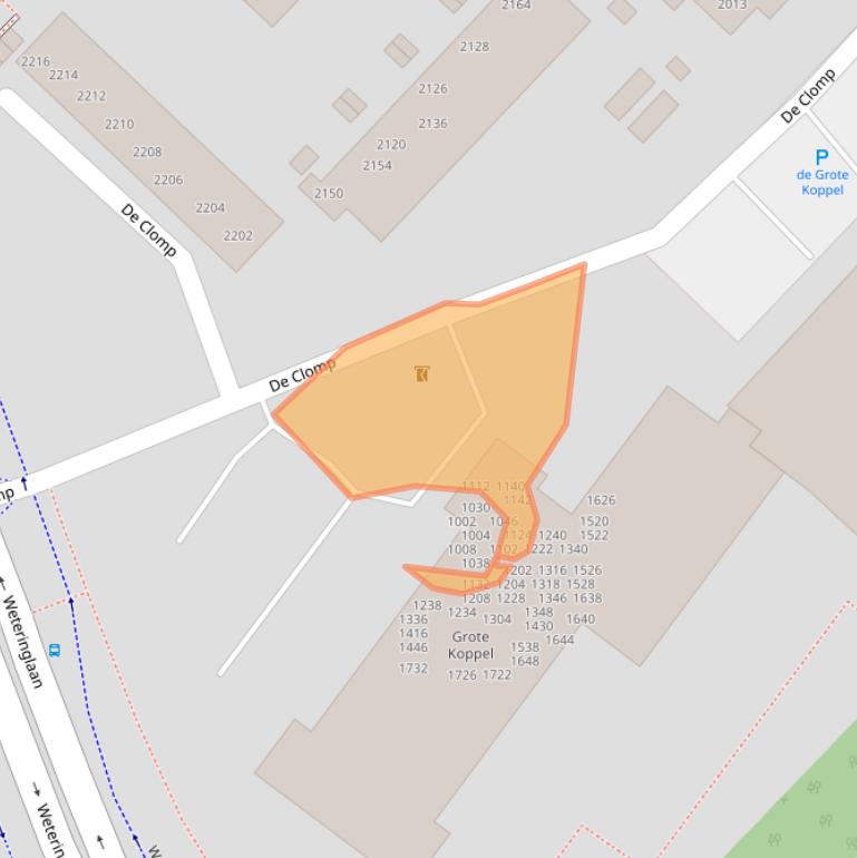 Kaart van postcodegebied 3704KK.