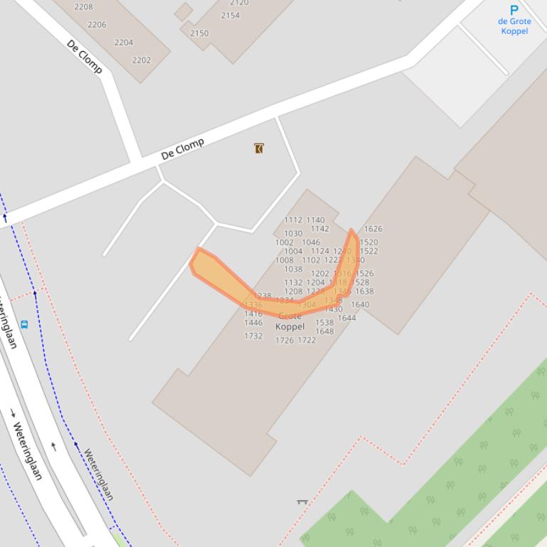 Kaart van postcodegebied 3704KM.