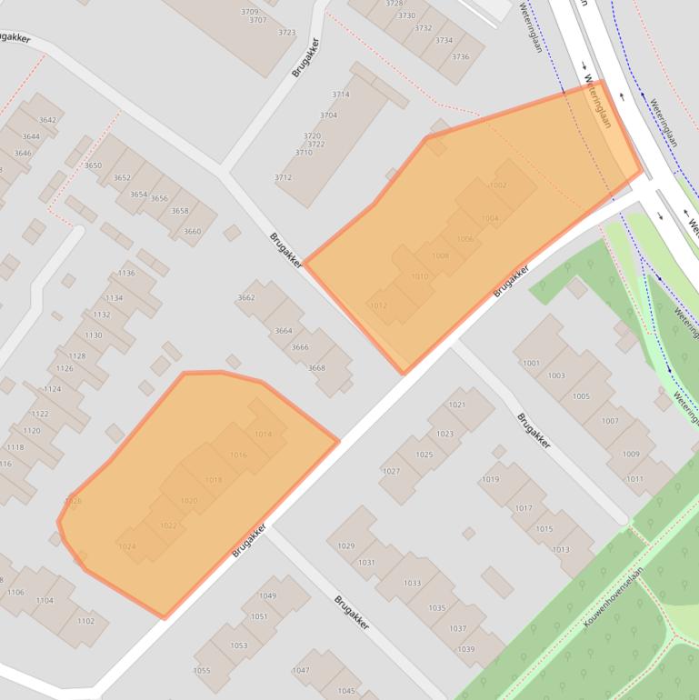 Kaart van postcodegebied 3704KT.