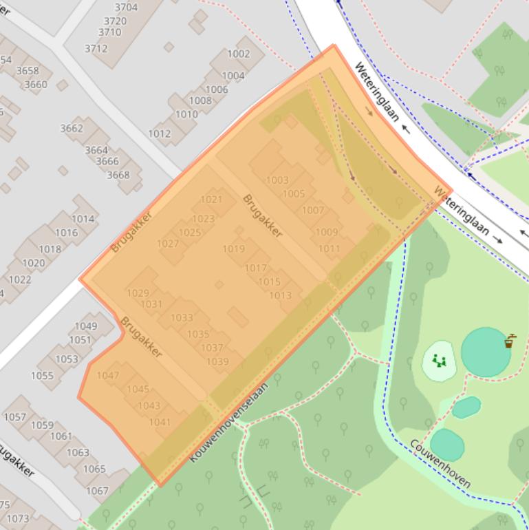 Kaart van postcodegebied 3704KV.