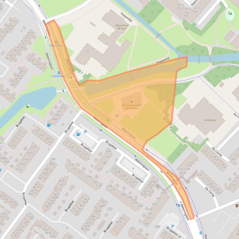 Kaart van postcodegebied 3704KZ.