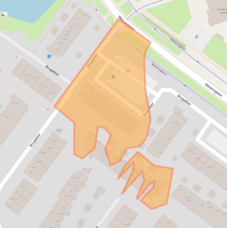 Kaart van postcodegebied 3704LA.