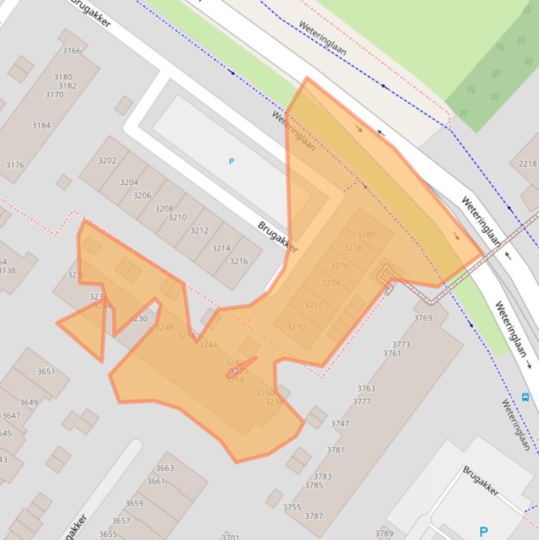 Kaart van postcodegebied 3704LD.