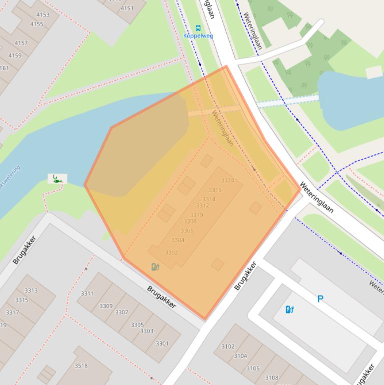 Kaart van postcodegebied 3704LG.