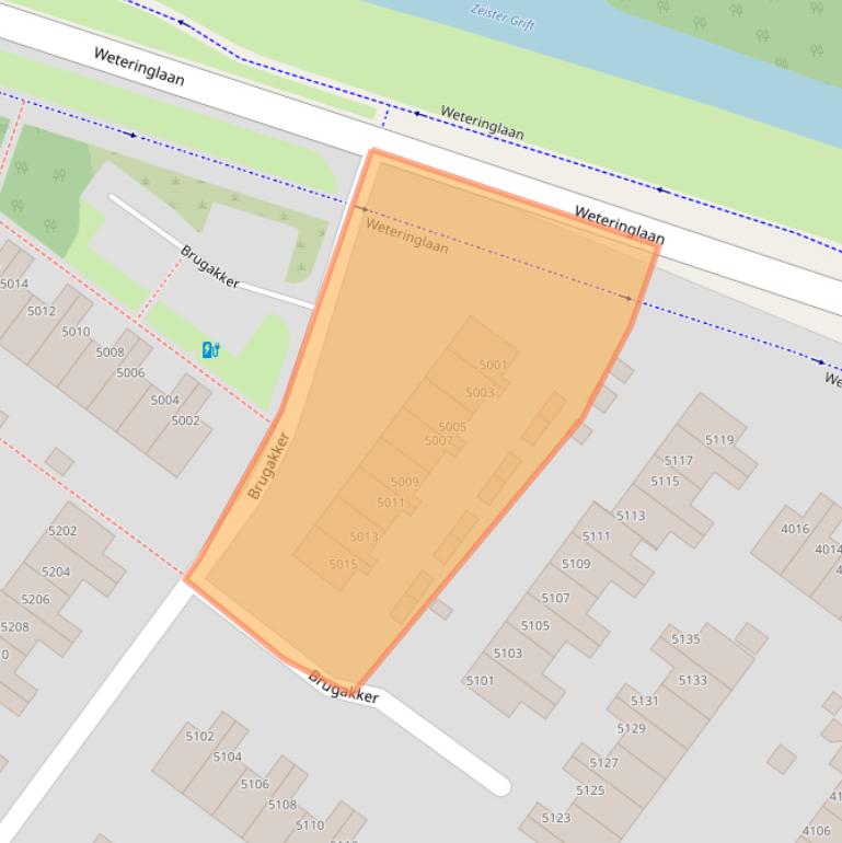 Kaart van postcodegebied 3704MA.