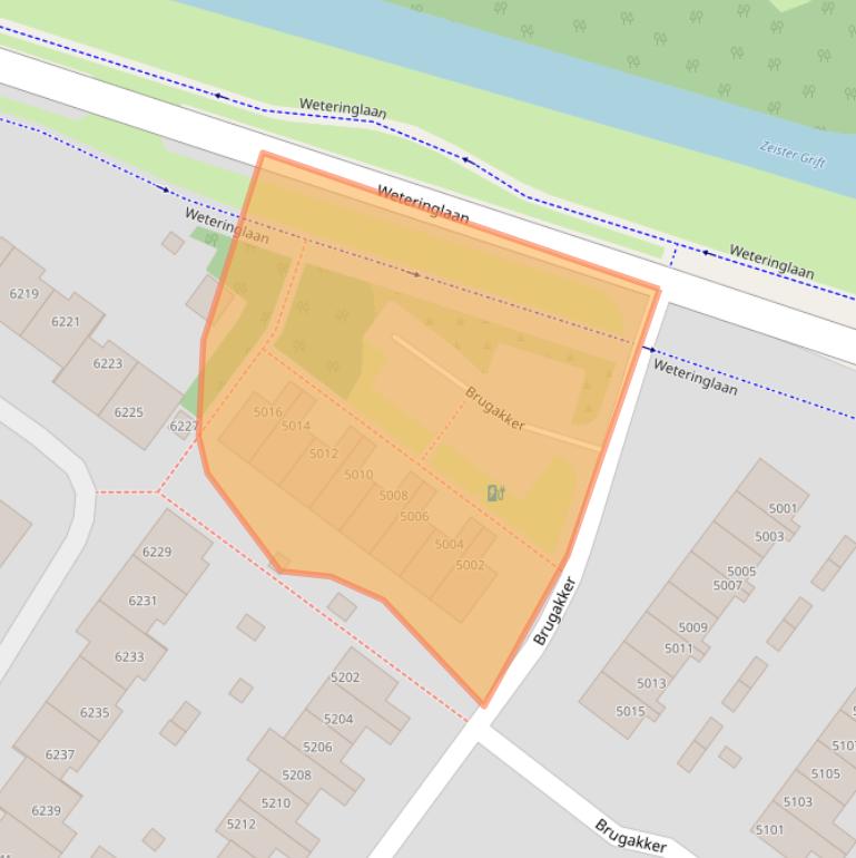 Kaart van postcodegebied 3704MB.