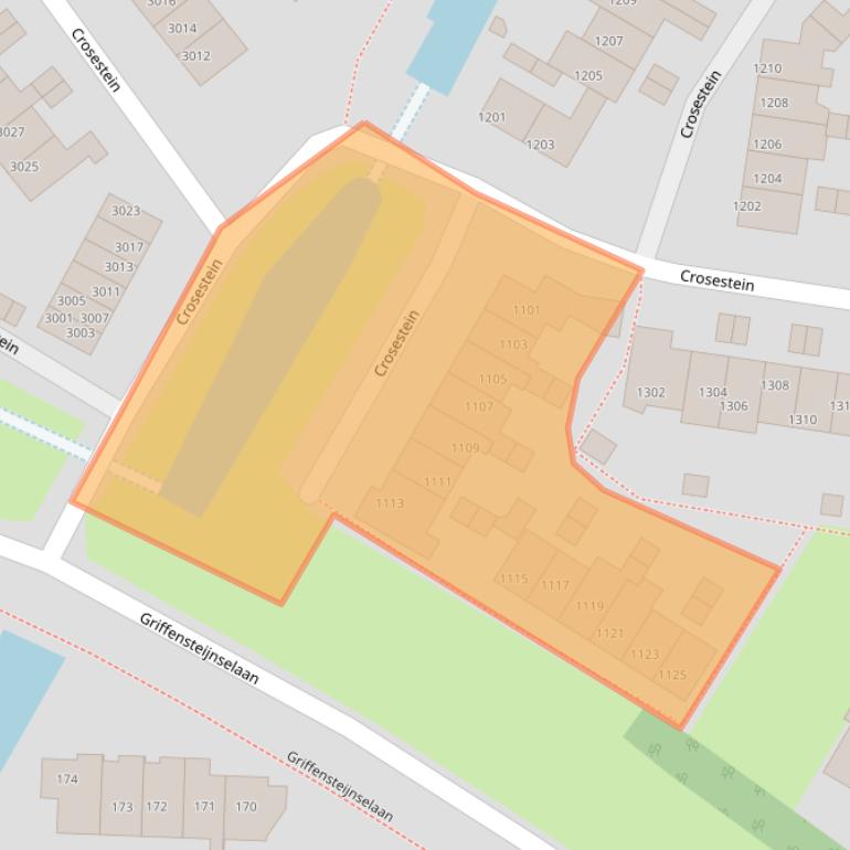 Kaart van postcodegebied 3704NA.