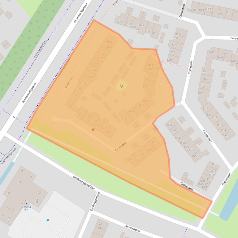 Kaart van postcodegebied 3704NK.