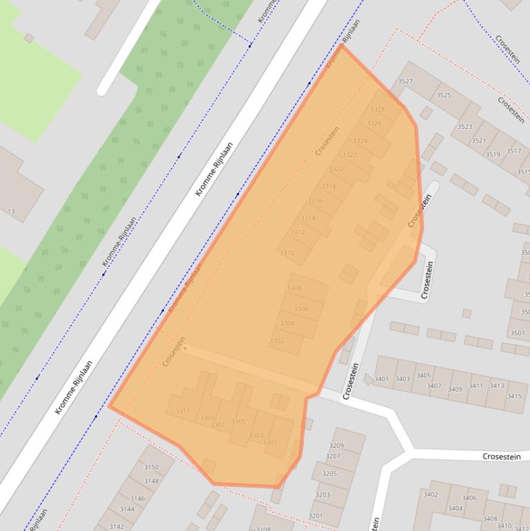 Kaart van postcodegebied 3704NM.