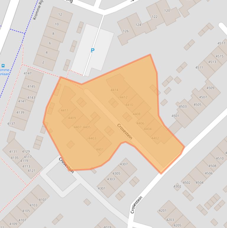 Kaart van postcodegebied 3704NW.