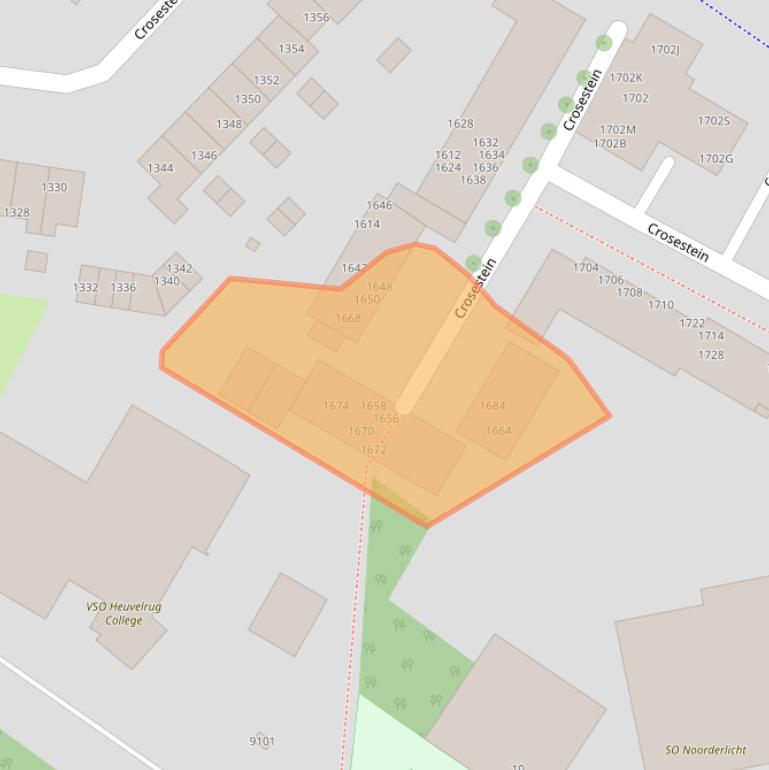 Kaart van postcodegebied 3704PB.