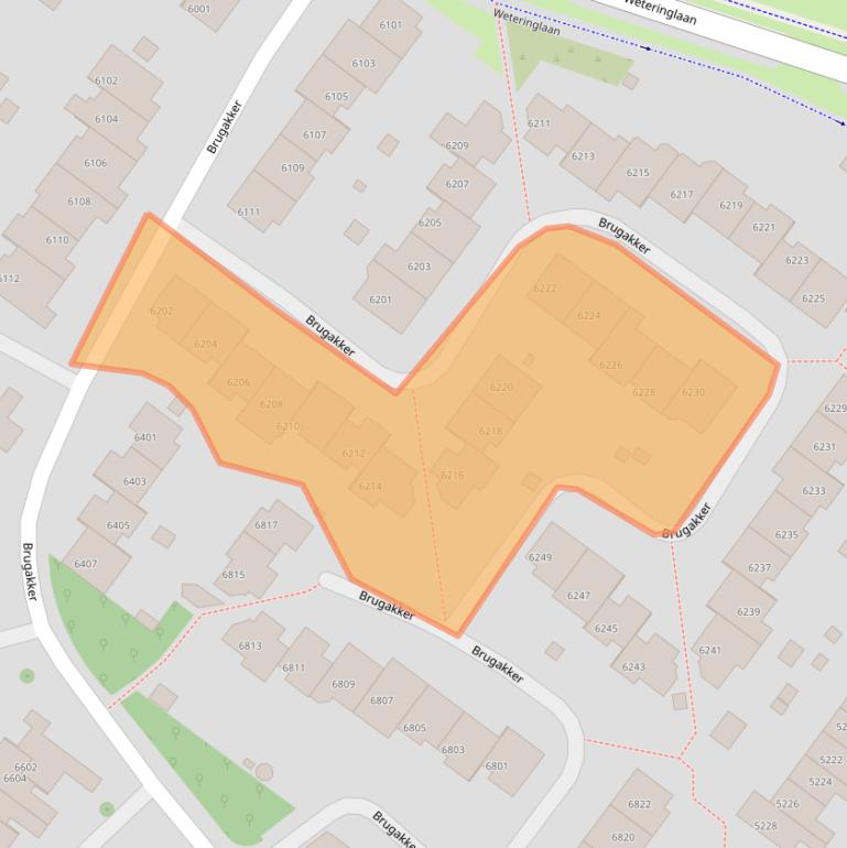 Kaart van postcodegebied 3704RE.