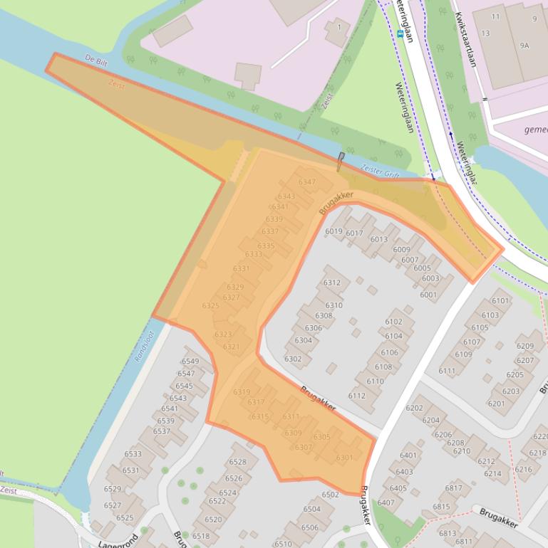 Kaart van postcodegebied 3704RG.