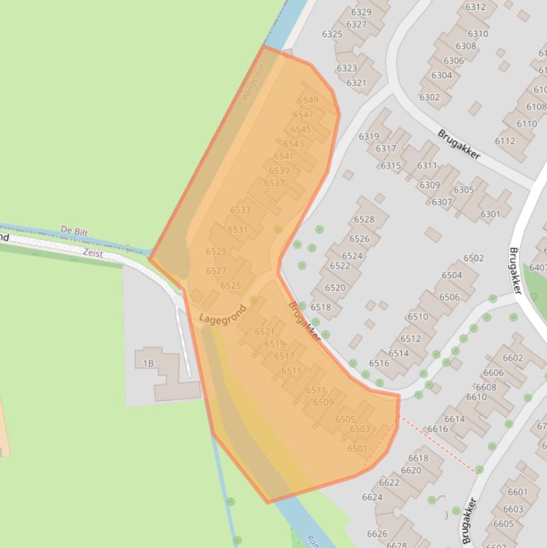 Kaart van postcodegebied 3704RK.