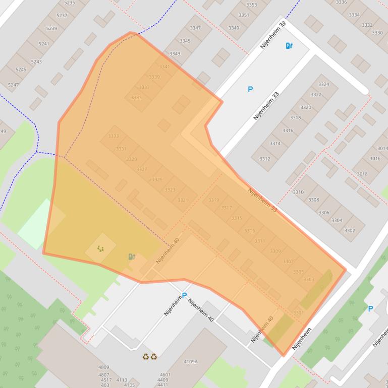Kaart van postcodegebied 3704SB.