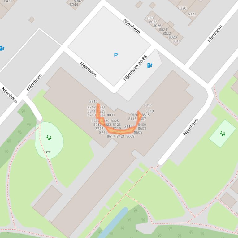 Kaart van postcodegebied 3704TE.