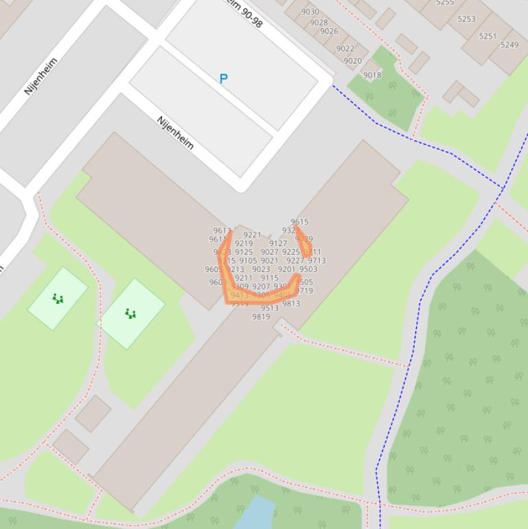 Kaart van postcodegebied 3704TT.