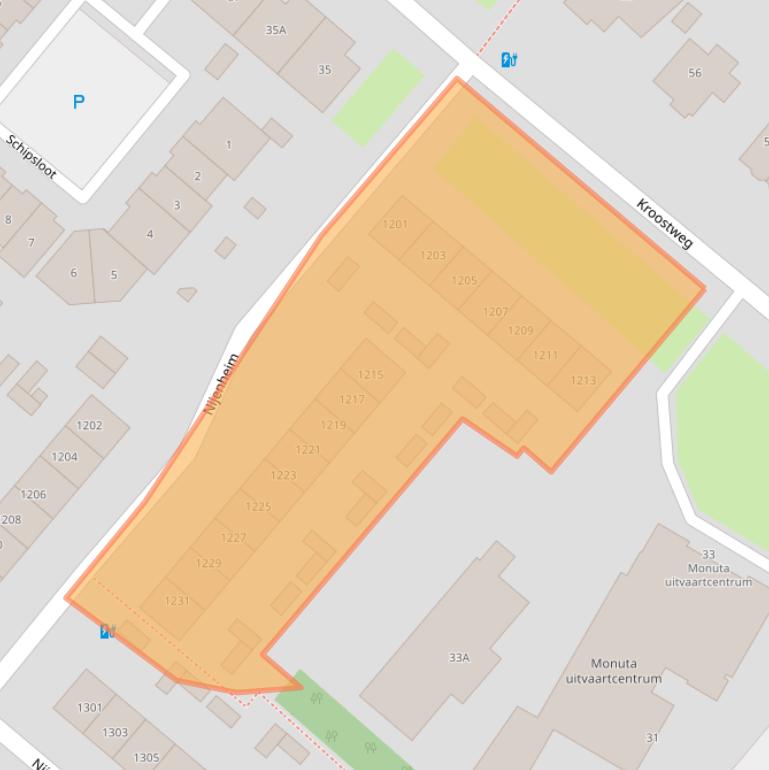 Kaart van postcodegebied 3704VA.