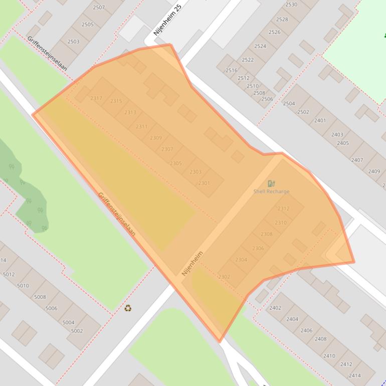 Kaart van postcodegebied 3704VH.