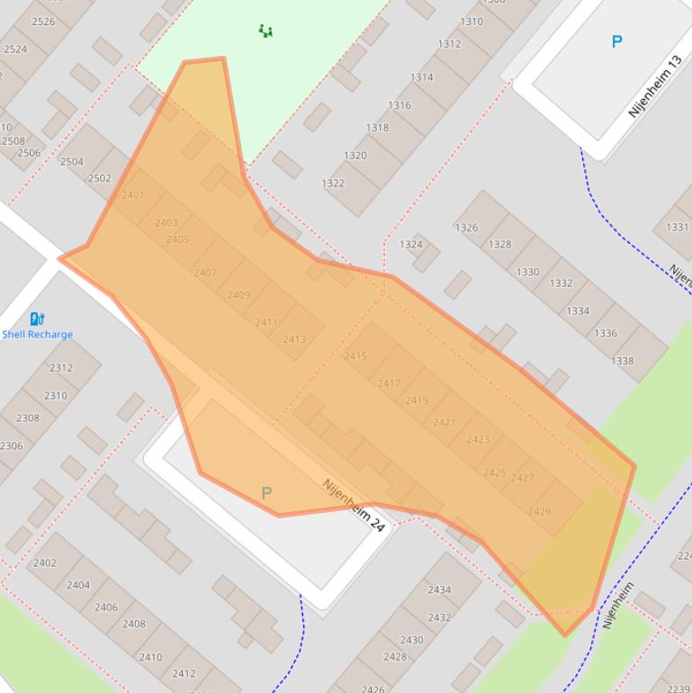 Kaart van postcodegebied 3704VJ.